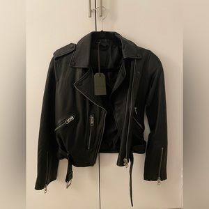 NWT All Saints Balfern Biker Leather Jacket